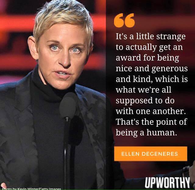 Ellen award for kindness quote